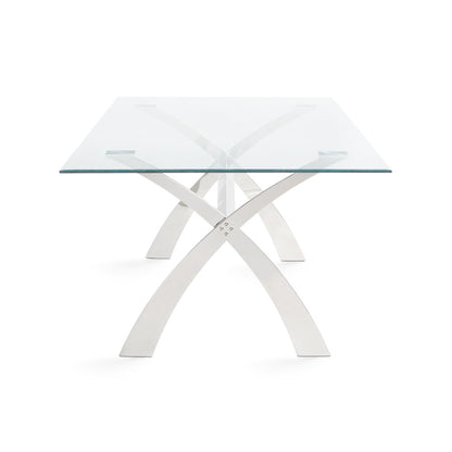 Felix Glass Dining Table - 79" - Ella and Ross Furniture