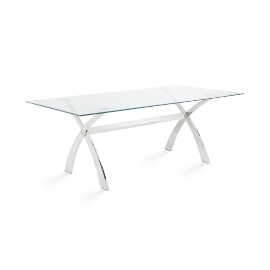 Felix Glass Dining Table - 79" - Ella and Ross Furniture