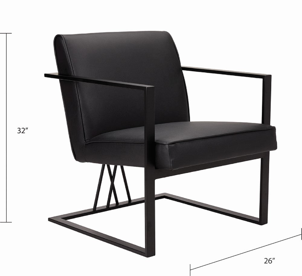 Fenton Black Accent Chair - Ella and Ross Furniture