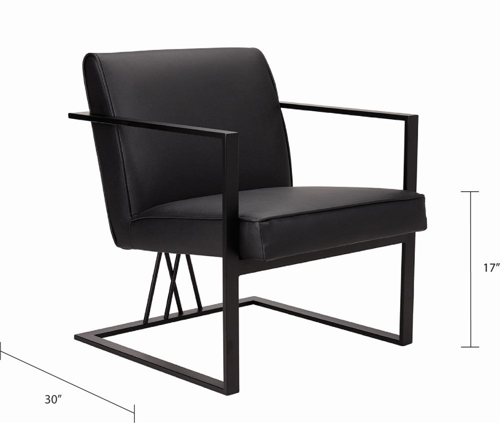 Fenton Black Accent Chair - Ella and Ross Furniture