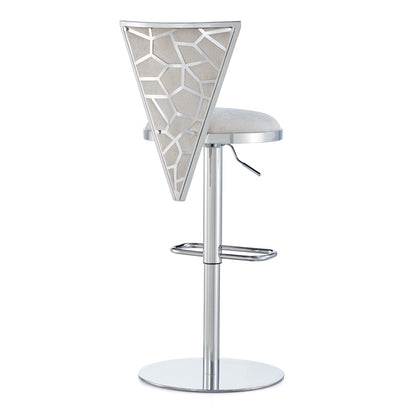 Gio Adjustable Bar Stool - Silver - Ella and Ross Furniture