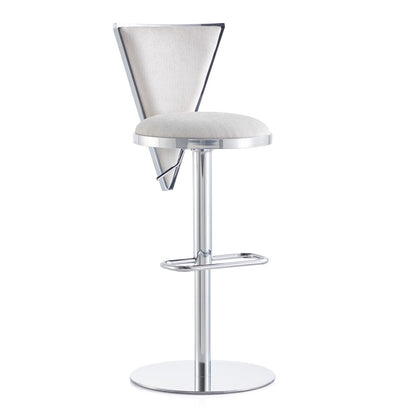 Gio Adjustable Bar Stool - Silver - Ella and Ross Furniture