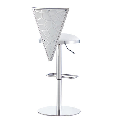 Gio Adjustable Bar Stool - Silver - Ella and Ross Furniture