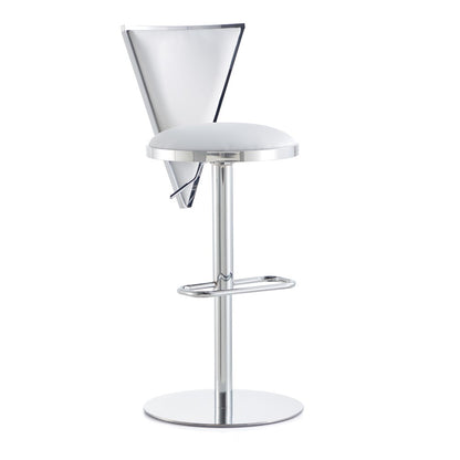 Gio Adjustable Bar Stool - Silver - Ella and Ross Furniture
