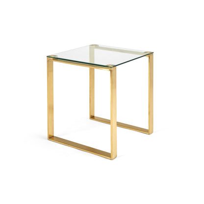 Hudson Brushed Gold End Table - Ella and Ross Furniture