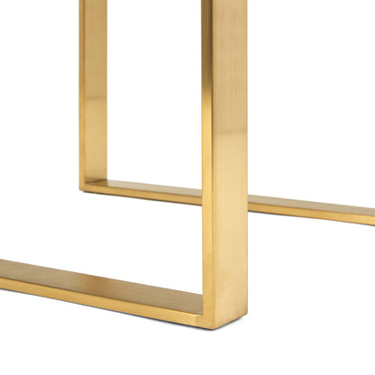 Hudson Brushed Gold End Table - Ella and Ross Furniture
