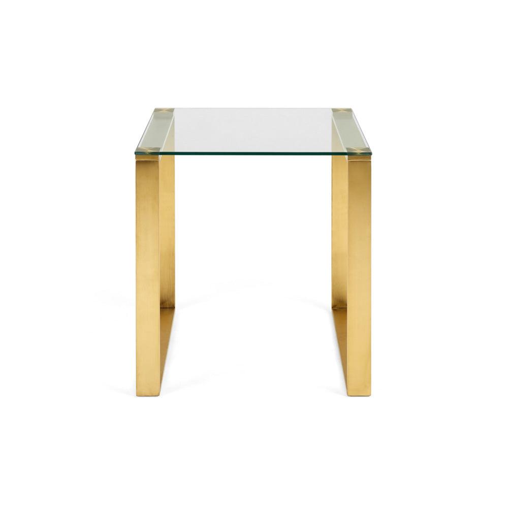 Hudson Brushed Gold End Table - Ella and Ross Furniture