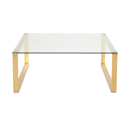 Hugo Brushed Gold Coffee Table - Ella and Ross Furniture