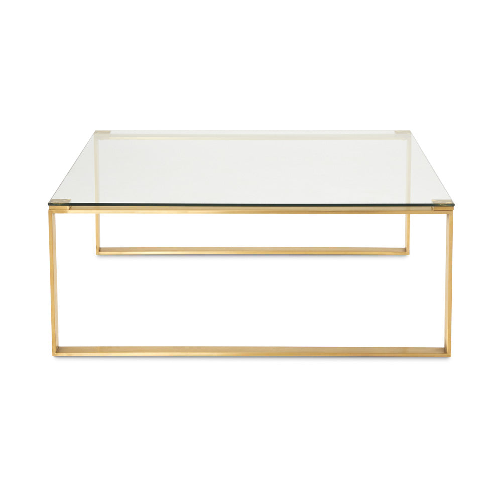 Hugo Brushed Gold Coffee Table - Ella and Ross Furniture