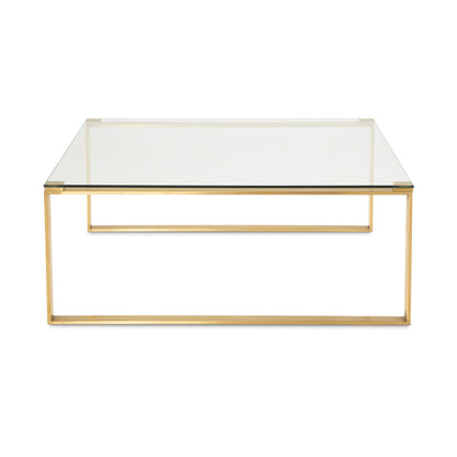 Hugo Brushed Gold Coffee Table - Ella and Ross Furniture