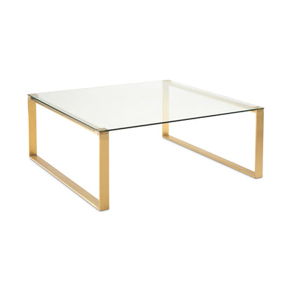 Hugo Brushed Gold Coffee Table - Ella and Ross Furniture