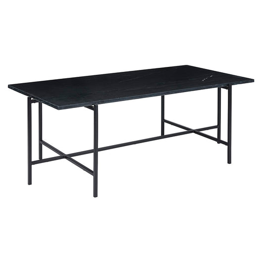 Tilly Marble Coffee Table - Black Metal - Ella and Ross Furniture