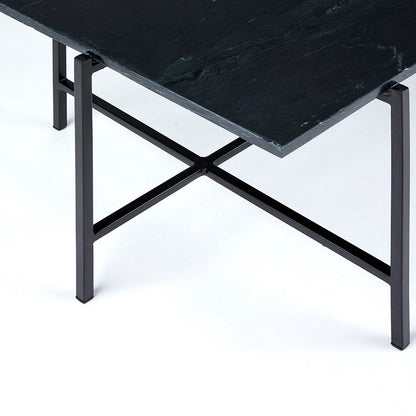 Tilly Marble Coffee Table - Black Metal - Ella and Ross Furniture