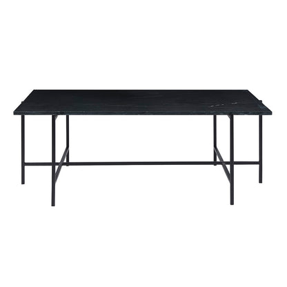 Tilly Marble Coffee Table - Black Metal - Ella and Ross Furniture