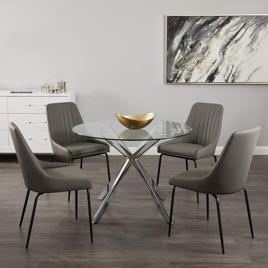 Avari Black Metal Dining Chair - Ella and Ross Furniture