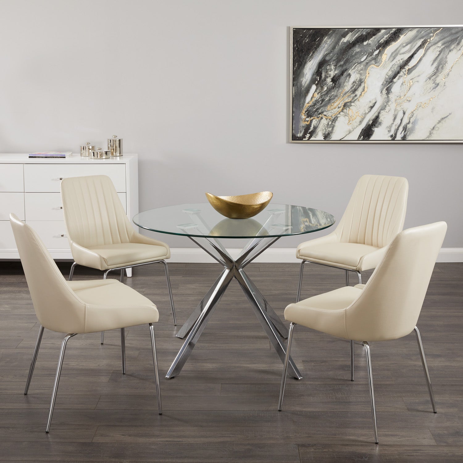 Ivanna Silver Dining Table - Ella and Ross Furniture