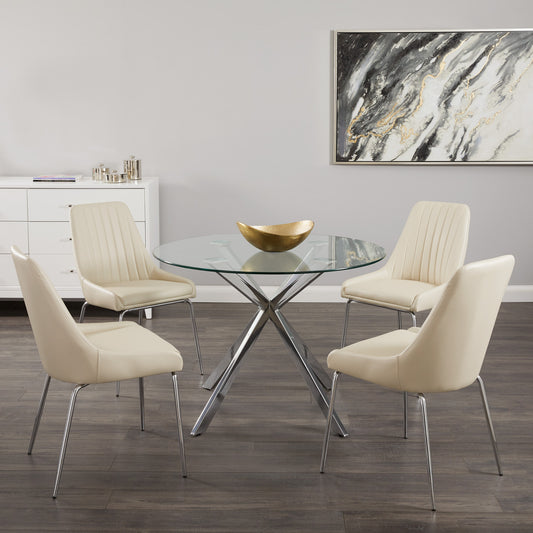 Ivanna Silver Dining Table