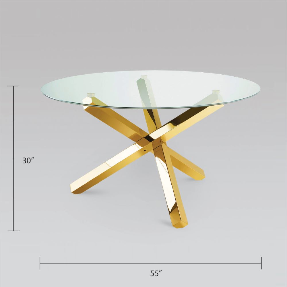 Jasper Gold Dining Table - Ella and Ross Furniture