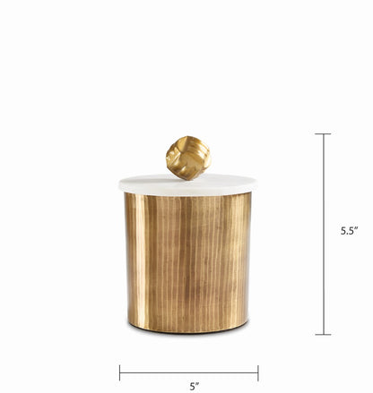 Kiara Antique Brass Canisters - Set of 3 - Ella and Ross Furniture