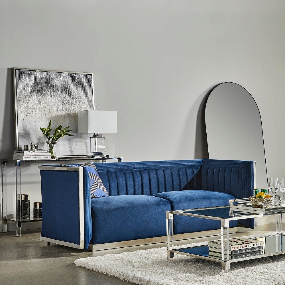 Kingsley Blue Velvet Sofa - Ella and Ross Furniture