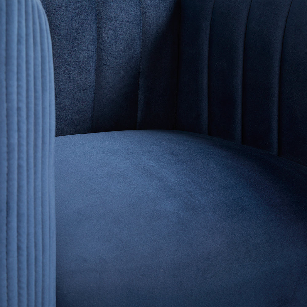 Kingsley Blue Velvet Accent Chair - Ella and Ross Furniture