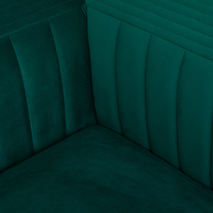 Kingsley Green Velvet Accent Chair - Ella and Ross Furniture