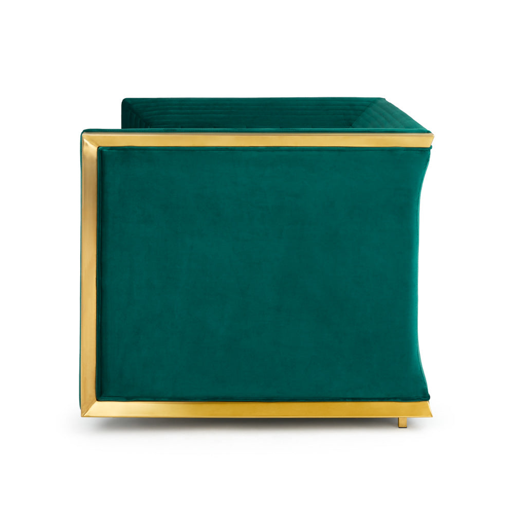 Kingsley Green Velvet Accent Chair - Ella and Ross Furniture