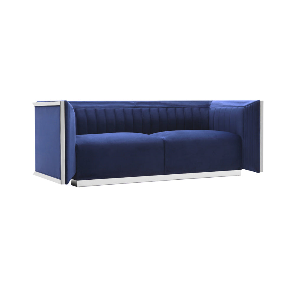 Kingsley Blue Velvet Sofa - Ella and Ross Furniture