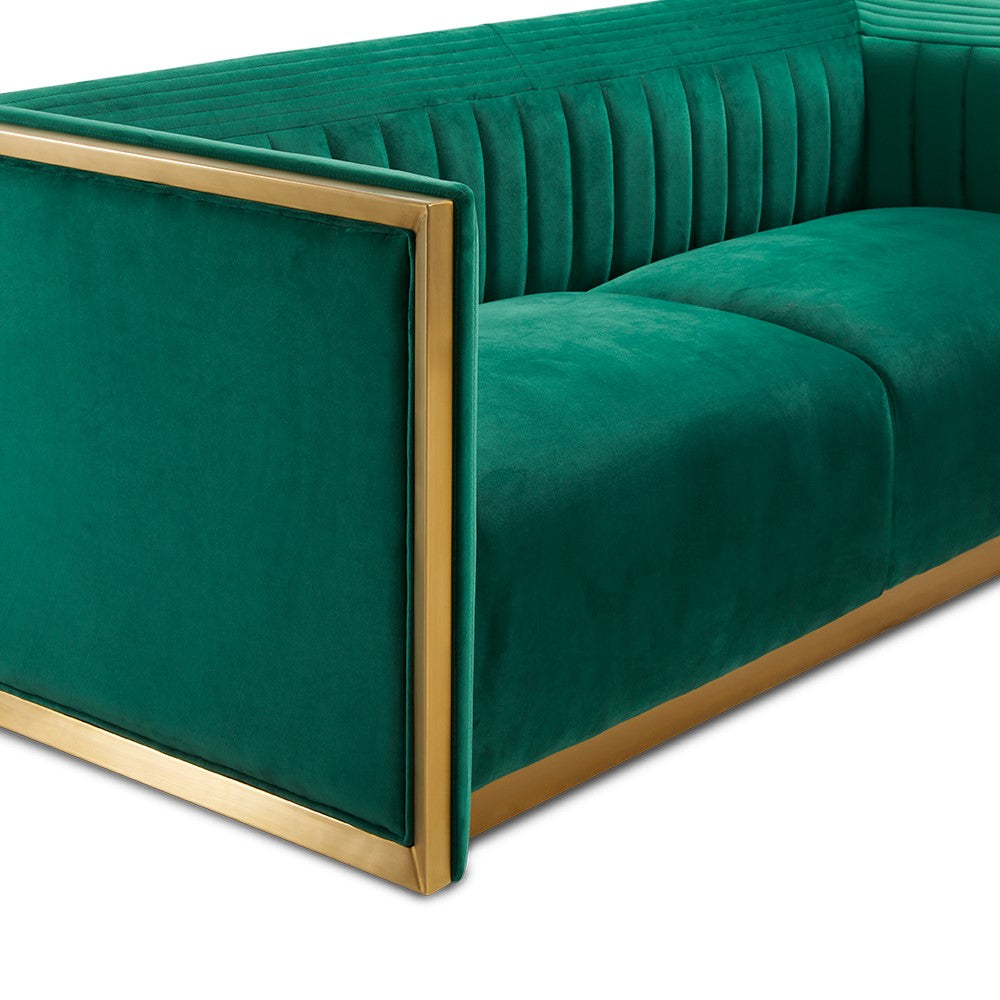 Kingsley Green Velvet Sofa - Ella and Ross Furniture