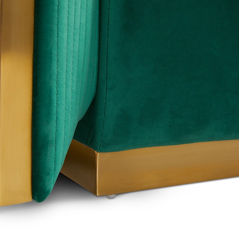 Kingsley Green Velvet Sofa - Ella and Ross Furniture