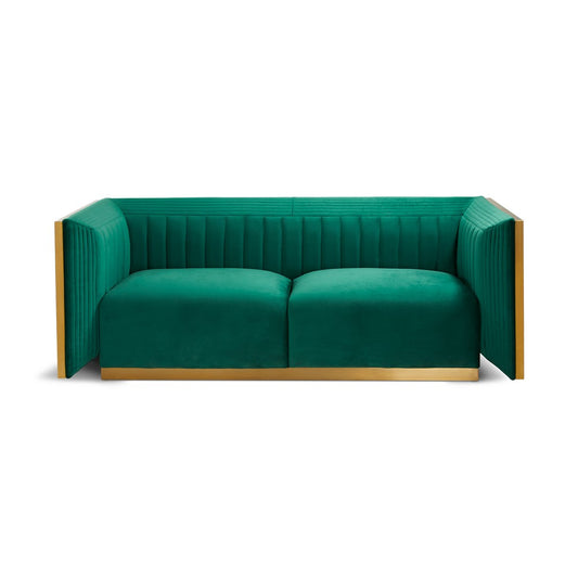 Kingsley Green Velvet Sofa - Ella and Ross Furniture