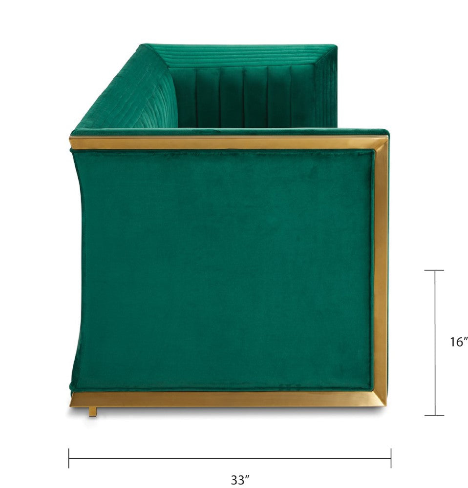 Kingsley Green Velvet Sofa - Ella and Ross Furniture