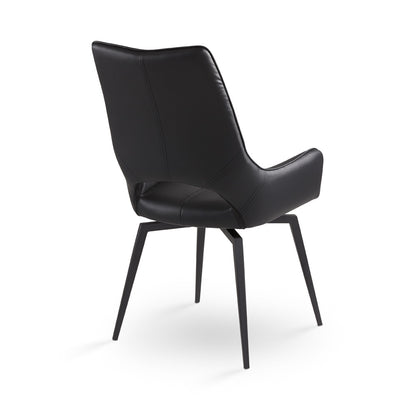 Michigan Swivel Dining Chair - Black - Ella and Ross Furniture
