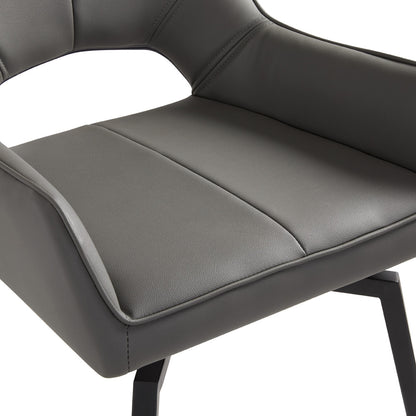 Michigan Swivel Dining Chair - Black