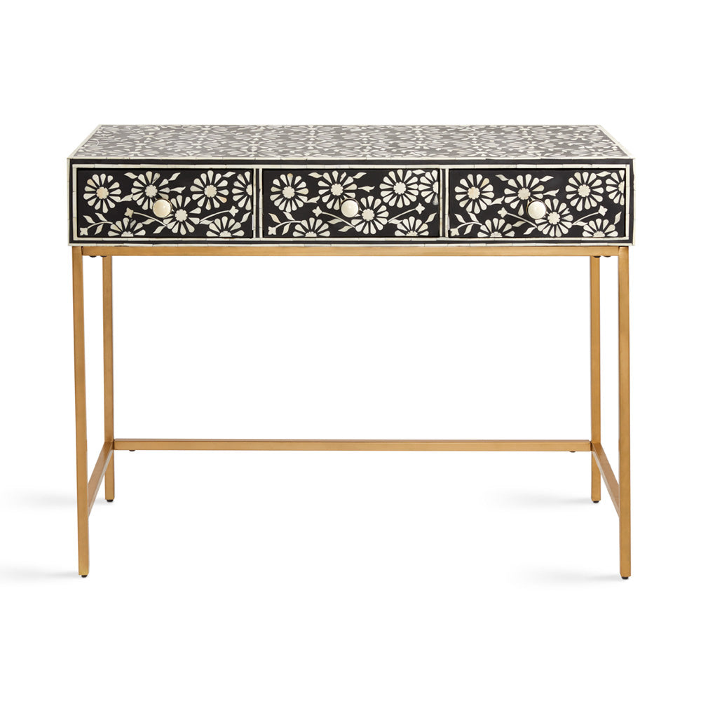 Minnow Bone Inlay Desk/Console - Ella and Ross Furniture