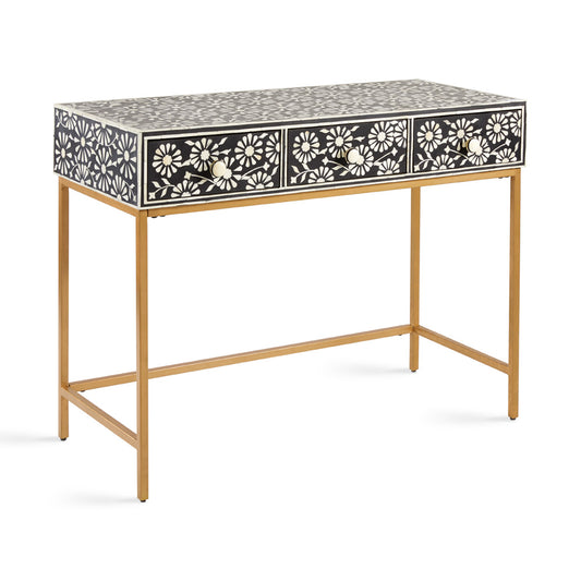 Minnow Bone Inlay Desk/Console - Ella and Ross Furniture