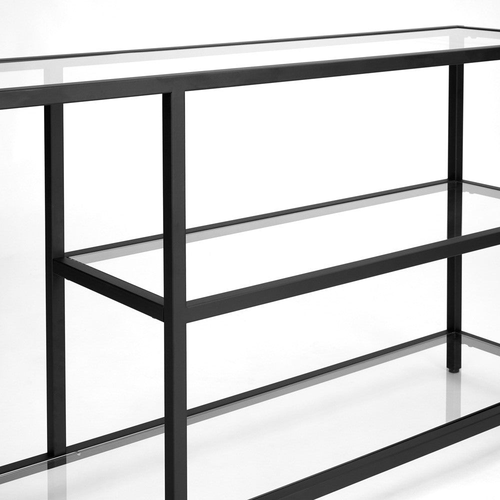 Murray Black Metal Console Table - 59" - Ella and Ross Furniture