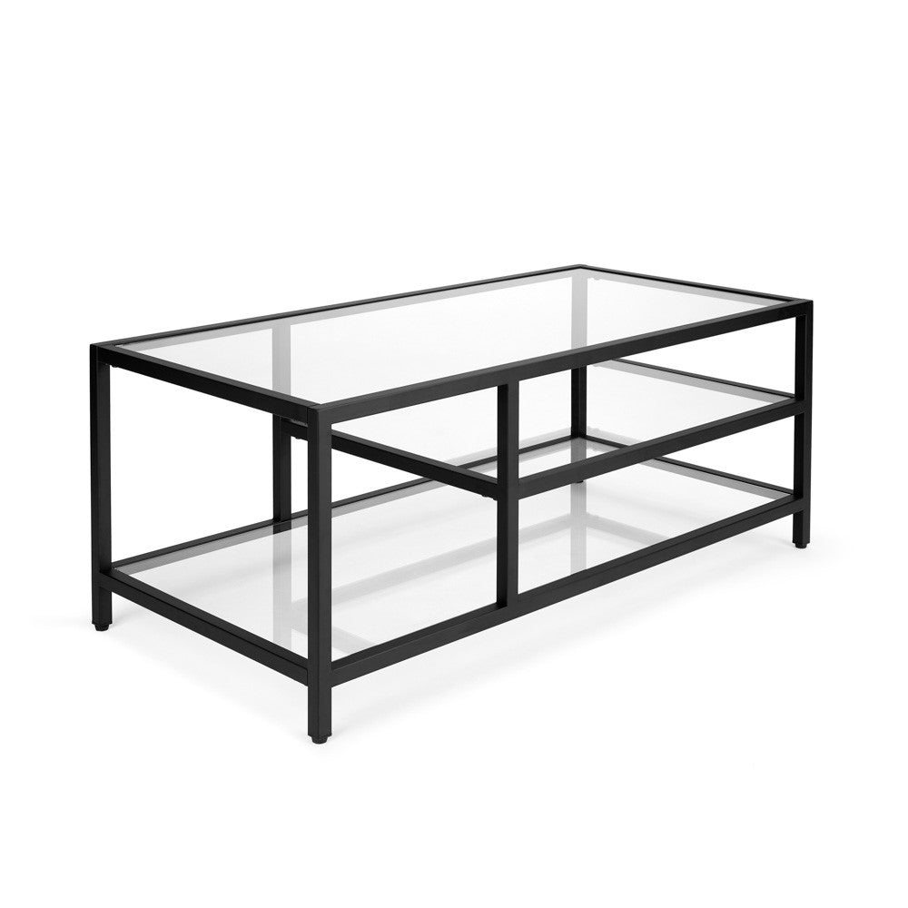 Murray Black Metal Coffee Table - 47" - Ella and Ross Furniture