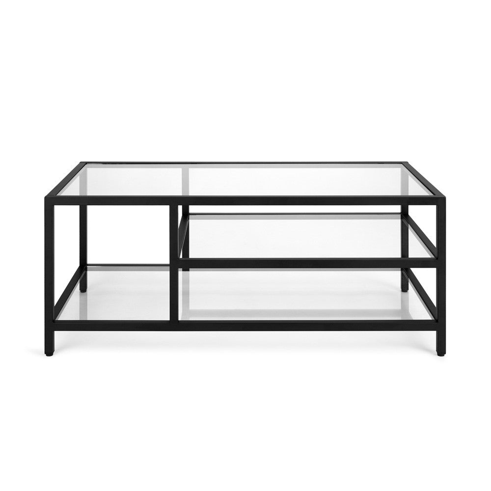 Murray Black Metal Coffee Table - 47" - Ella and Ross Furniture