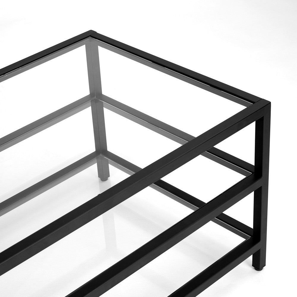 Murray Black Metal Coffee Table - 42" - Ella and Ross Furniture