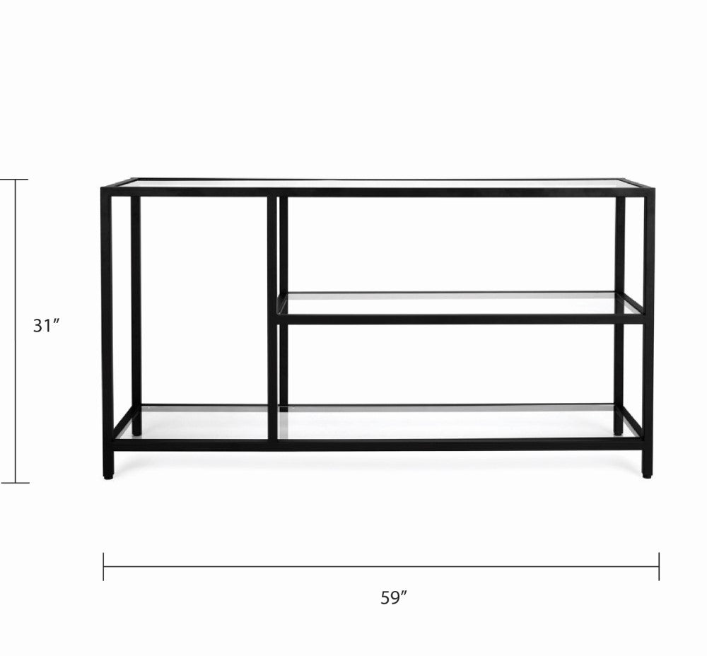 Murray Black Metal Console Table - 59" - Ella and Ross Furniture