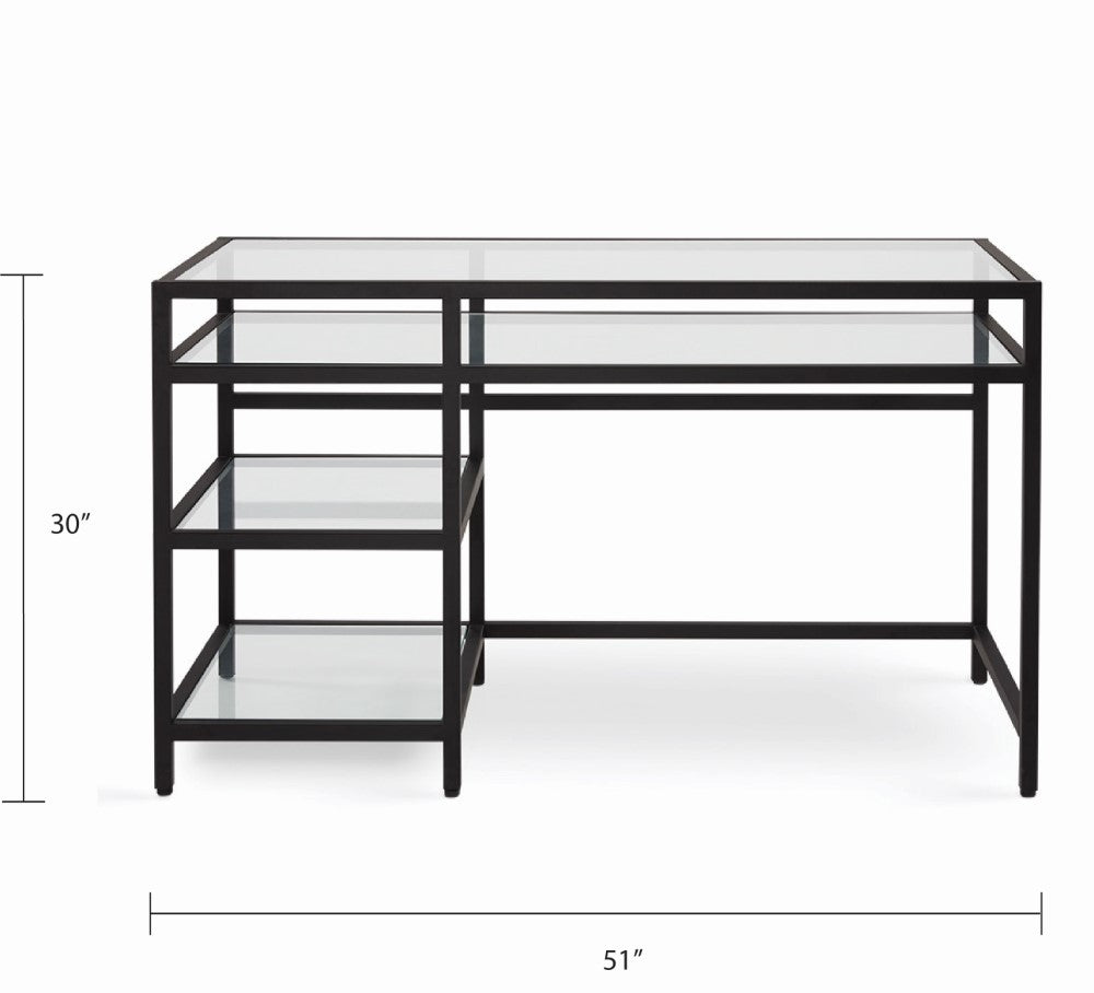 Murray Black Metal Desk - 51" - Ella and Ross Furniture