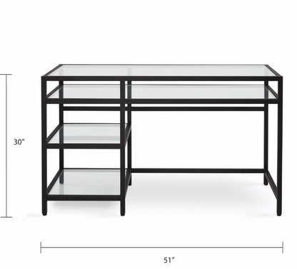 Murray Black Metal Desk - 51" - Ella and Ross Furniture