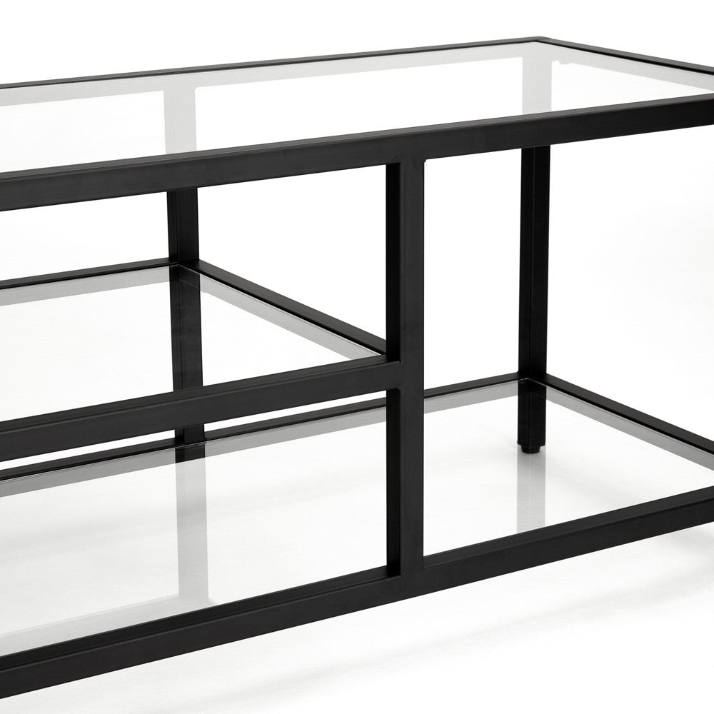 Murray Black Metal Media Console - 59" - Ella and Ross Furniture