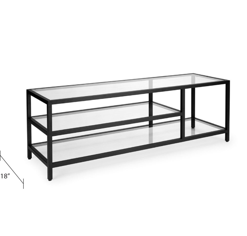 Murray Black Metal Media Console - 59" - Ella and Ross Furniture