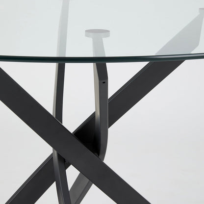 Olen Black Dining Table - Ella and Ross Furniture