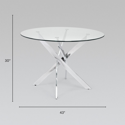 Olen Silver Dining Table - Ella and Ross Furniture