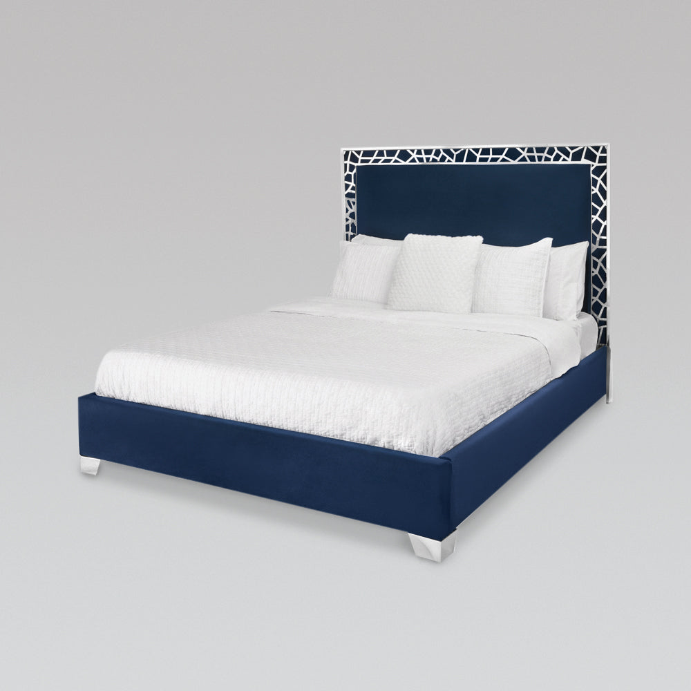 Parana Bed Blue Velvet