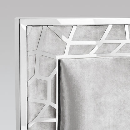 Parana Bed Grey Velvet Details