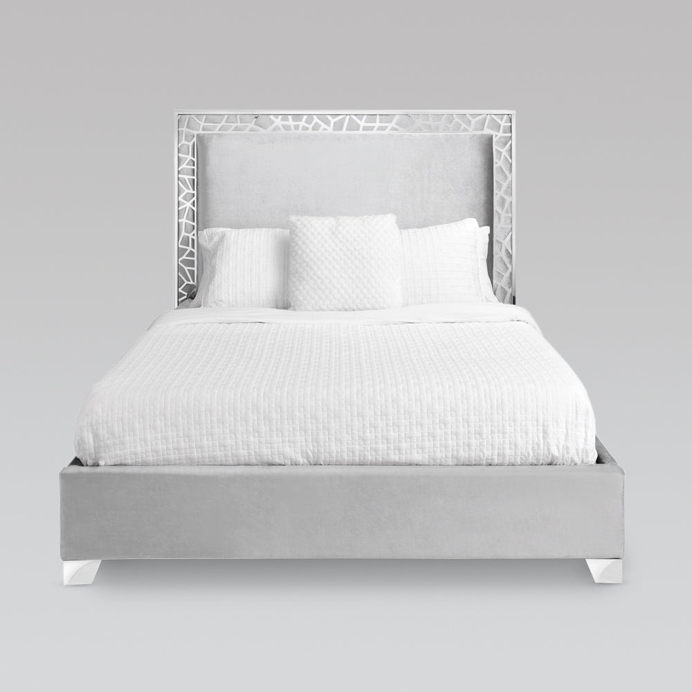 Parana Bed - Grey Velvet